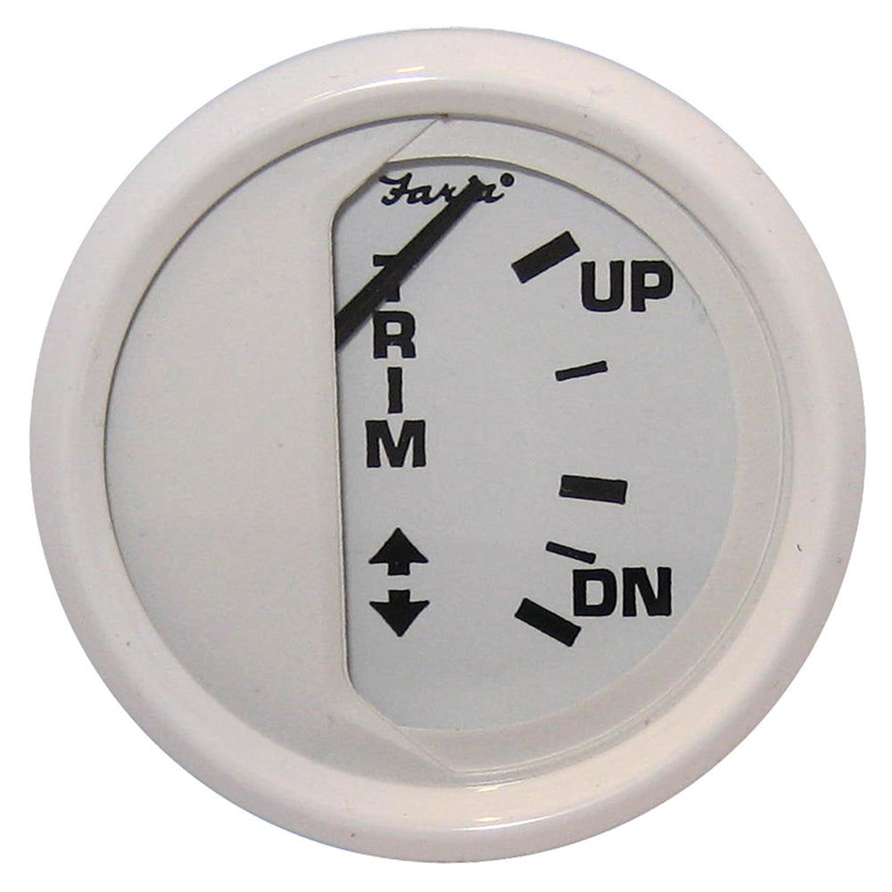 Faria Dress White 2" Trim Gauge (Mercury / Mariner / Mercruiser / Volvo DP / Yamaha 01 and newer) [13122] - BuoyMart.com  Gauges Faria Beede Instruments