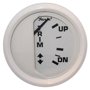 Faria Dress White 2" Trim Gauge (Mercury / Mariner / Mercruiser / Volvo DP / Yamaha 01 and newer) [13122] - BuoyMart.com  Gauges Faria Beede Instruments