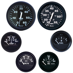 Faria Euro Black Boxed Set - Inboard Motors [KT9799] - BuoyMart.com  Gauges Faria Beede Instruments