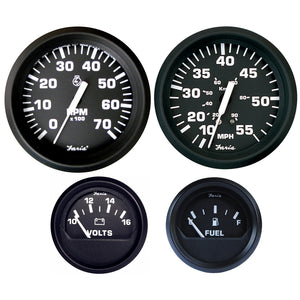 Faria Euro Black Boxed Set - Outboard Motors [KT9796] - BuoyMart.com  Gauges Faria Beede Instruments