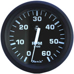 Faria Euro Black 4" Tachometer - 6,000 RPM (Gas - Inboard & I/O) [32804] - BuoyMart.com  Gauges Faria Beede Instruments