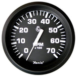 Faria Euro Black 4" Tachometer - 7,000 RPM (Gas - All Outboard) [32805] - BuoyMart.com  Gauges Faria Beede Instruments