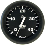 Faria Euro Black 4" Tachometer - 4000 RPM (Diesel) (Mechanical Takeoff) [32842] - BuoyMart.com  Gauges Faria Beede Instruments