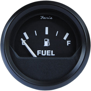Faria Euro Black 2" Fuel Level Gauge [12801] - BuoyMart.com  Gauges Faria Beede Instruments