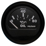 Faria Euro Black 2" Oil Pressure Gauge (80 PSI) [12803] - BuoyMart.com  Gauges Faria Beede Instruments