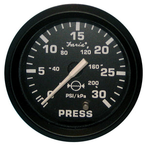 Faria Euro Black 2" Water Pressure Gauge (30 PSI) [12810] - BuoyMart.com  Gauges Faria Beede Instruments
