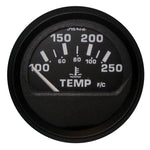Faria Euro Black 2" Water Temperature Gauge (100-250 DegreeF) [12812] - BuoyMart.com  Gauges Faria Beede Instruments