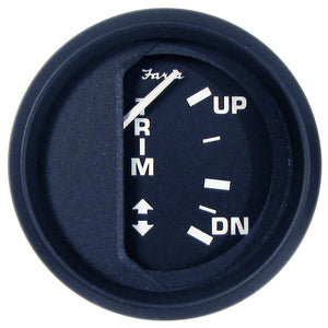 Faria Euro Black 2" Trim Gauge f/ Mercury / Mariner / Mercruiser / Volvo DP / Yamaha 01 and Newer [12828] - BuoyMart.com  Gauges Faria Beede Instruments
