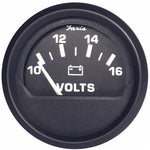 Faria Euro Black 2" Voltmeter (10-16 V) [12821] - BuoyMart.com  Gauges Faria Beede Instruments