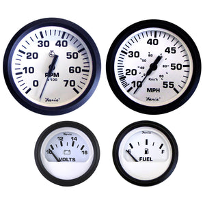 Faria Euro White Boxed Set - Outboard Motors [KT9795] - BuoyMart.com  Gauges Faria Beede Instruments