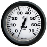 Faria Euro White 4" Tachometer 7000 RPM (Gas) (Outboards) [32905] - BuoyMart.com  Gauges Faria Beede Instruments