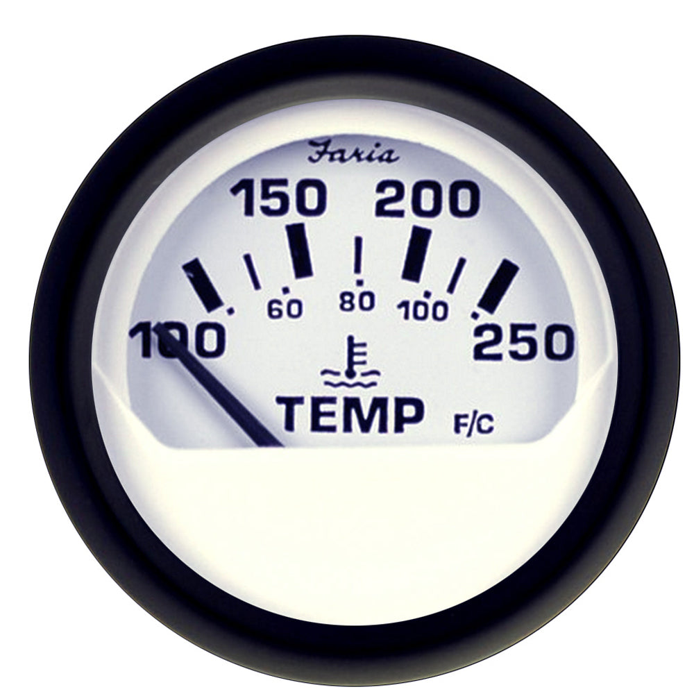 Faria Euro White 2" Water Temperature Gauge (100-250 DegreeF) [12904] - BuoyMart.com  Gauges Faria Beede Instruments