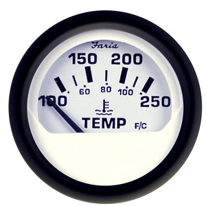 Faria Euro White 2" Water Temperature Gauge (100-250 DegreeF) [12904] - BuoyMart.com  Gauges Faria Beede Instruments