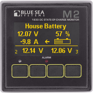 Blue Sea 1830 M2 DC SoC State of Charge Monitor [1830] - BuoyMart.com  Meters & Monitoring Blue Sea Systems