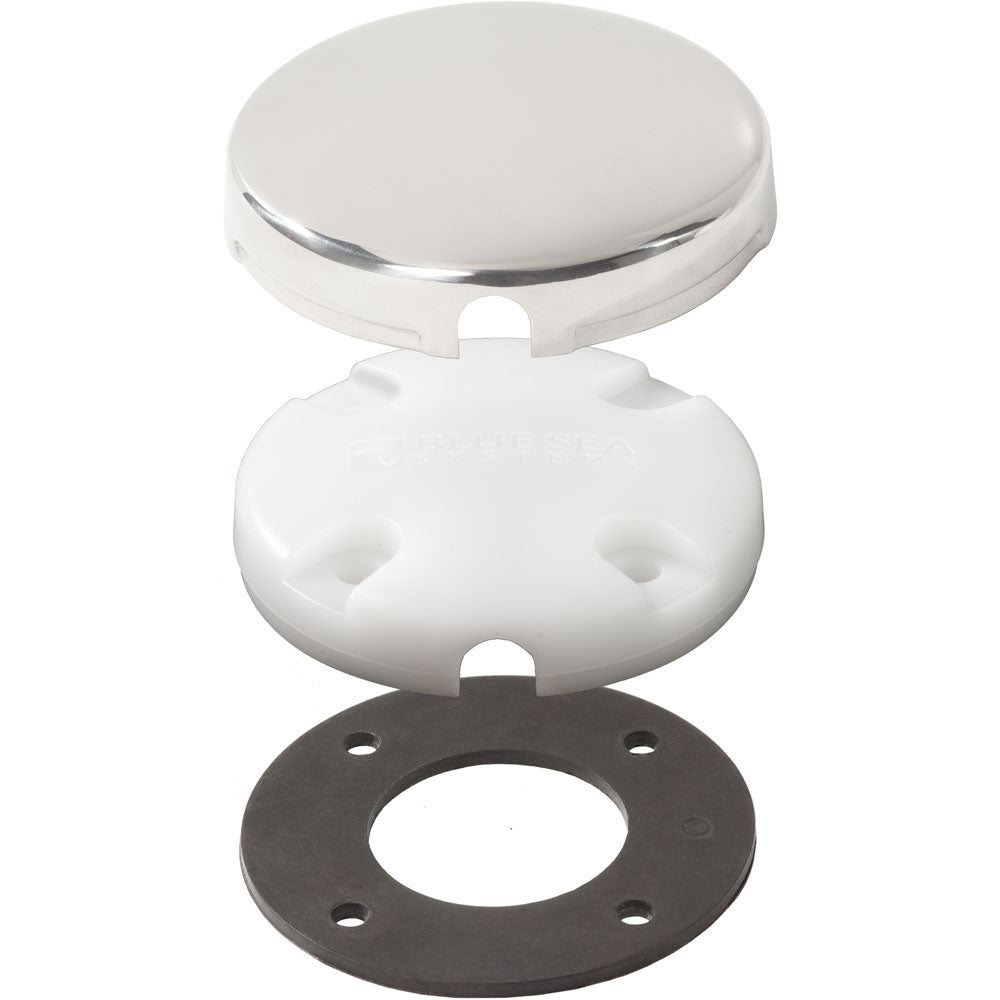 Blue Sea Side Entry CableClam w/Stainless Steel Dress Cap [1007100] - BuoyMart.com  Wire Management Blue Sea Systems