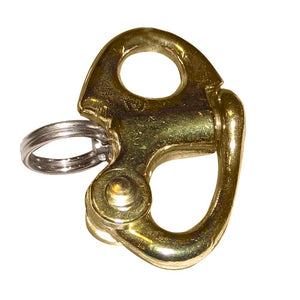 Ronstan Brass Snap Shackle - Fixed Bail - 41.5mm (1-5/8") Length [RF6000] - BuoyMart.com  Shackles/Rings/Pins Ronstan
