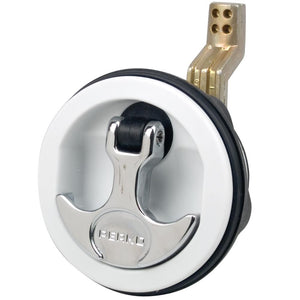 Perko Flush Latch - Surface Mount Offset Cam Bar - 2.5" Hole - White [1092DP1WHT] - BuoyMart.com  Latches Perko