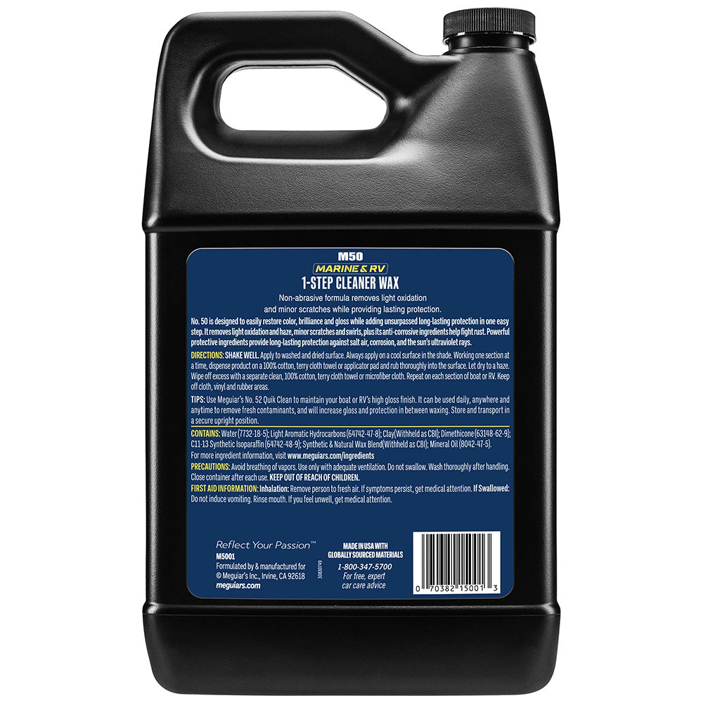 Meguiar's #50 Boat/RV Cleaner Wax - Liquid 1 Gallon [M5001] Meguiar's