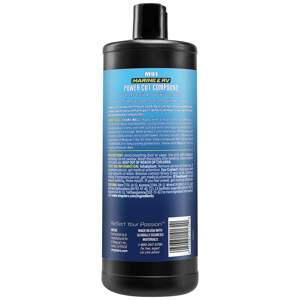 Meguiar's #91 Marine/RV Pro Grade Power Cut Compound - 32oz [M9132] Meguiar's