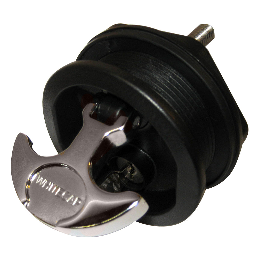 Whitecap T-Handle Latch - Chrome Plated Zamac/Black Nylon - Locking - Freshwater Use Only [S-0226BC] - BuoyMart.com  Latches Whitecap