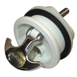 Whitecap T-Handle Latch - Chrome Plated Zamac/White Nylon - Locking - Freshwater Use Only [S-0226WC] - BuoyMart.com  Latches Whitecap