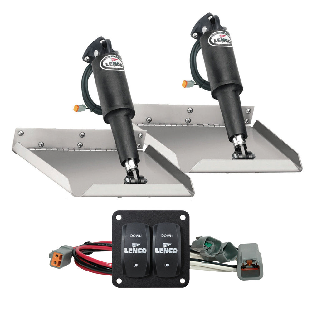 Lenco 12" x 12" Edge Mount Trim Tab Kit w/Double Rocker Switch Kit [15102-104] - BuoyMart.com  Trim Tabs Lenco Marine