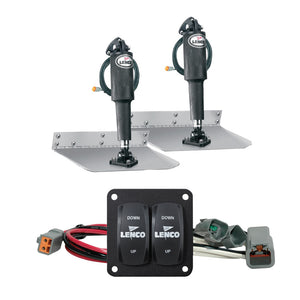 Lenco 12" x 12" Standard Trim Tab Kit w/Double Rocker Switch Kit [15103-104] - BuoyMart.com  Trim Tabs Lenco Marine