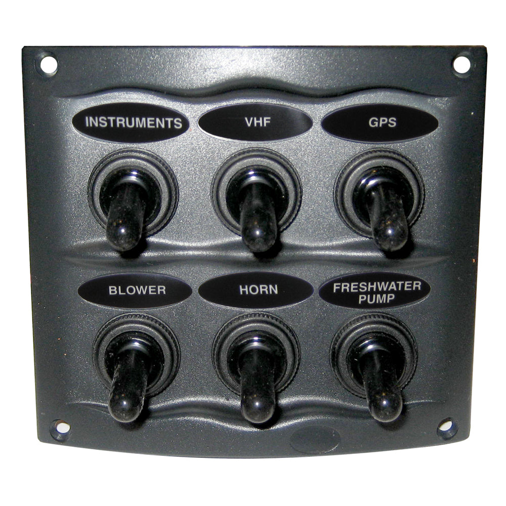 BEP Waterproof Panel - 6 Switches - Grey [900-6WP] - BuoyMart.com  Electrical Panels BEP Marine