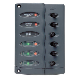 BEP Contour Switch Panel - Waterproof 6 Way [CSP6] - BuoyMart.com  Electrical Panels BEP Marine