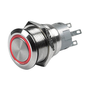 Marinco Push Button Switch - 24V Latching On/Off - Red LED [80-511-0005-01] - BuoyMart.com  Switches & Accessories BEP Marine