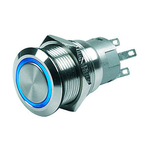 BEP Push Button Switch - 24V Latching On/Off - Blue LED [80-511-0007-01] - BuoyMart.com  Switches & Accessories BEP Marine