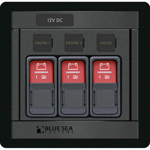 Blue Sea 1148 Remote Control Panel w/(3) 2145 Remote Control Contura Switch [1148] - BuoyMart.com  Battery Management Blue Sea Systems