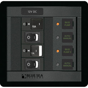 Blue Sea 1522 360 Panel Dual Bilge Pump Control [1522] - BuoyMart.com  Electrical Panels Blue Sea Systems
