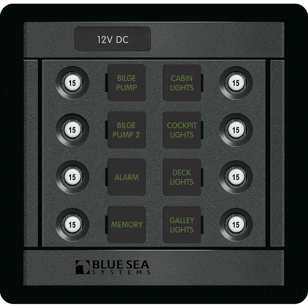 Blue Sea 1450 DC 8 Position CLB Square [1450] - BuoyMart.com  Electrical Panels Blue Sea Systems