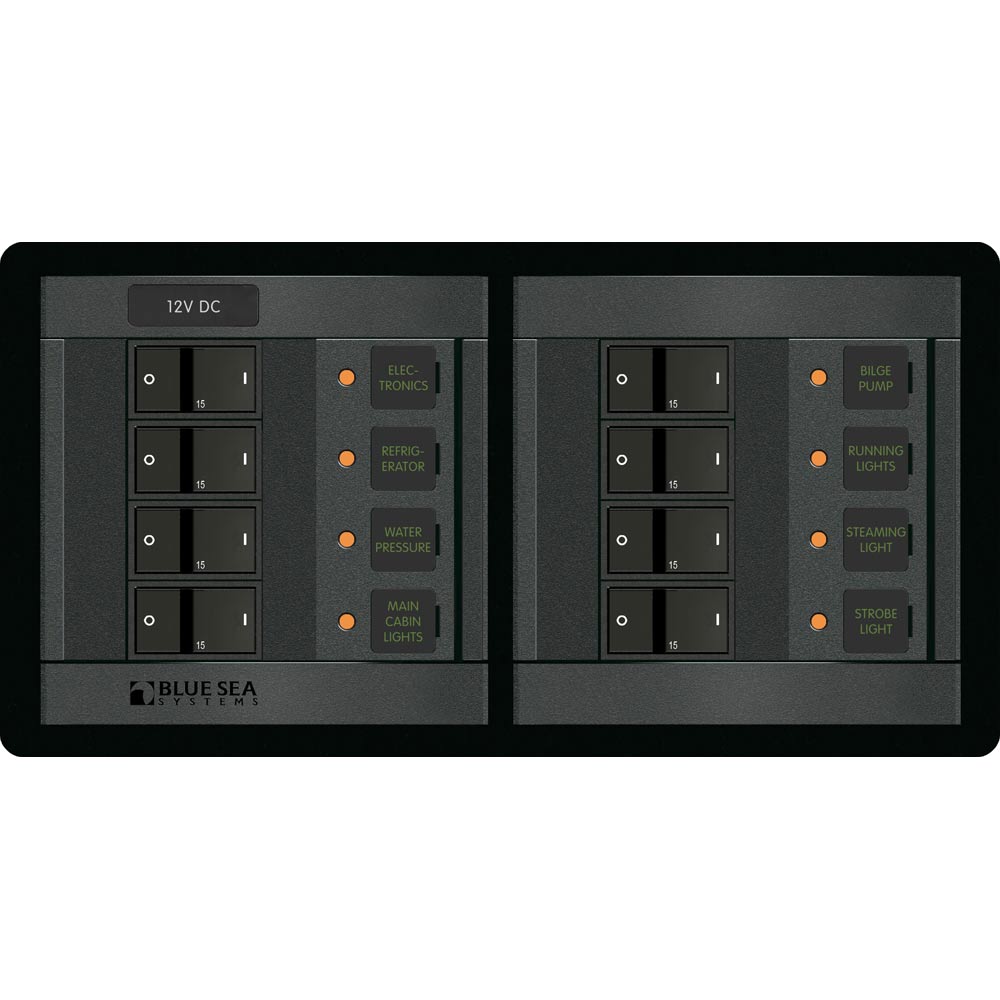 Blue Sea 1225 12V DC 8 Position - Horizontal [1225] - BuoyMart.com  Electrical Panels Blue Sea Systems