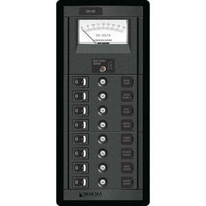 Blue Sea 1463 8 Position Switch CLB + Meter Vertical [1463] - BuoyMart.com  Electrical Panels Blue Sea Systems