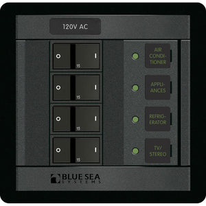 Blue Sea 1210 120V AC 4 Position [1210] - BuoyMart.com  Electrical Panels Blue Sea Systems