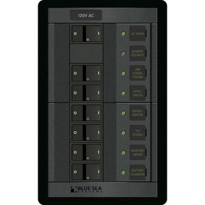 Blue Sea 1202 120V AC Main + 6 Positions - Vertical [1202] - BuoyMart.com  Electrical Panels Blue Sea Systems