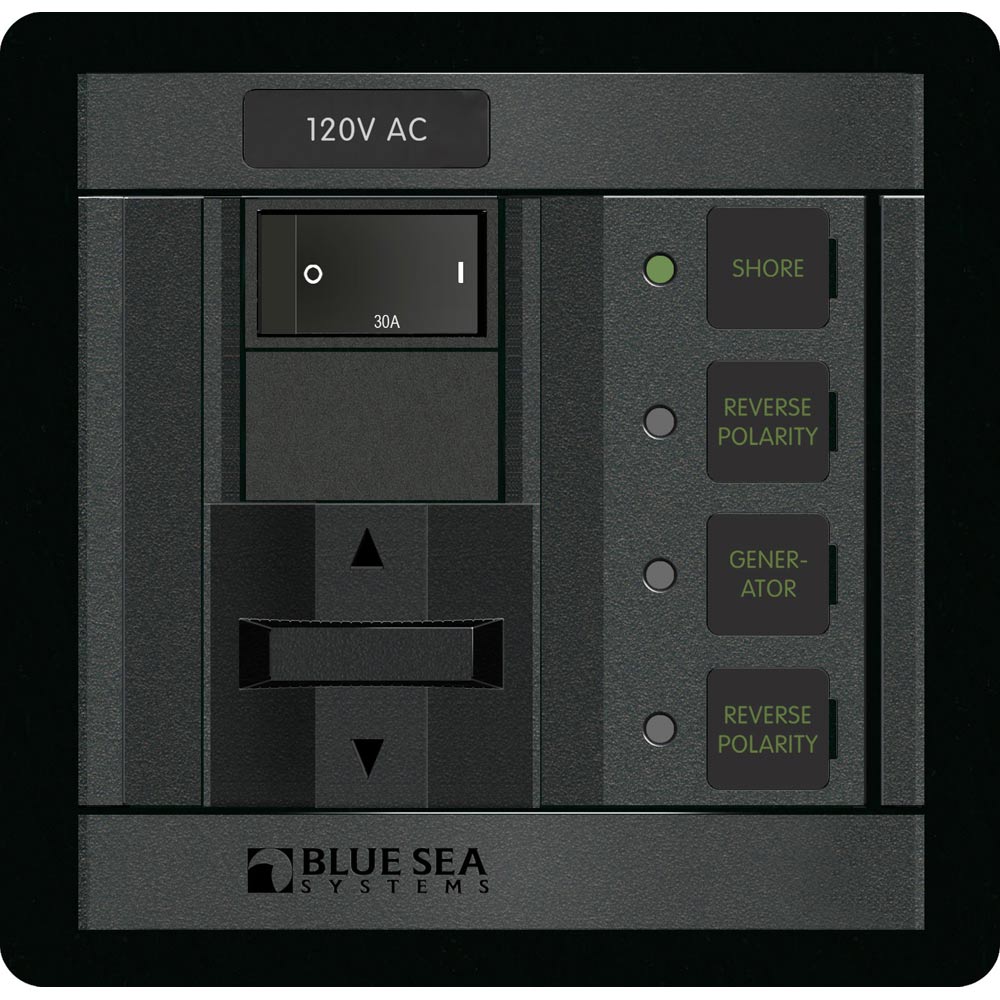 Blue Sea 1208 120V AC 2 Sources - 30A [1208] - BuoyMart.com  Electrical Panels Blue Sea Systems