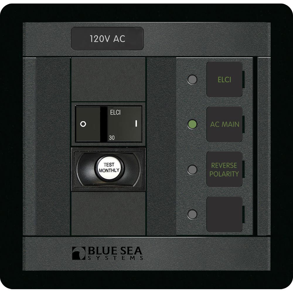 Blue Sea 1502 ELCI Main 30A Double Pole Panel [1502] - BuoyMart.com  Electrical Panels Blue Sea Systems