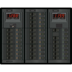 Blue Sea 1218 12V DC Main + 19 Positions / 120V AC Main + 6 Positions [1218] - BuoyMart.com  Electrical Panels Blue Sea Systems