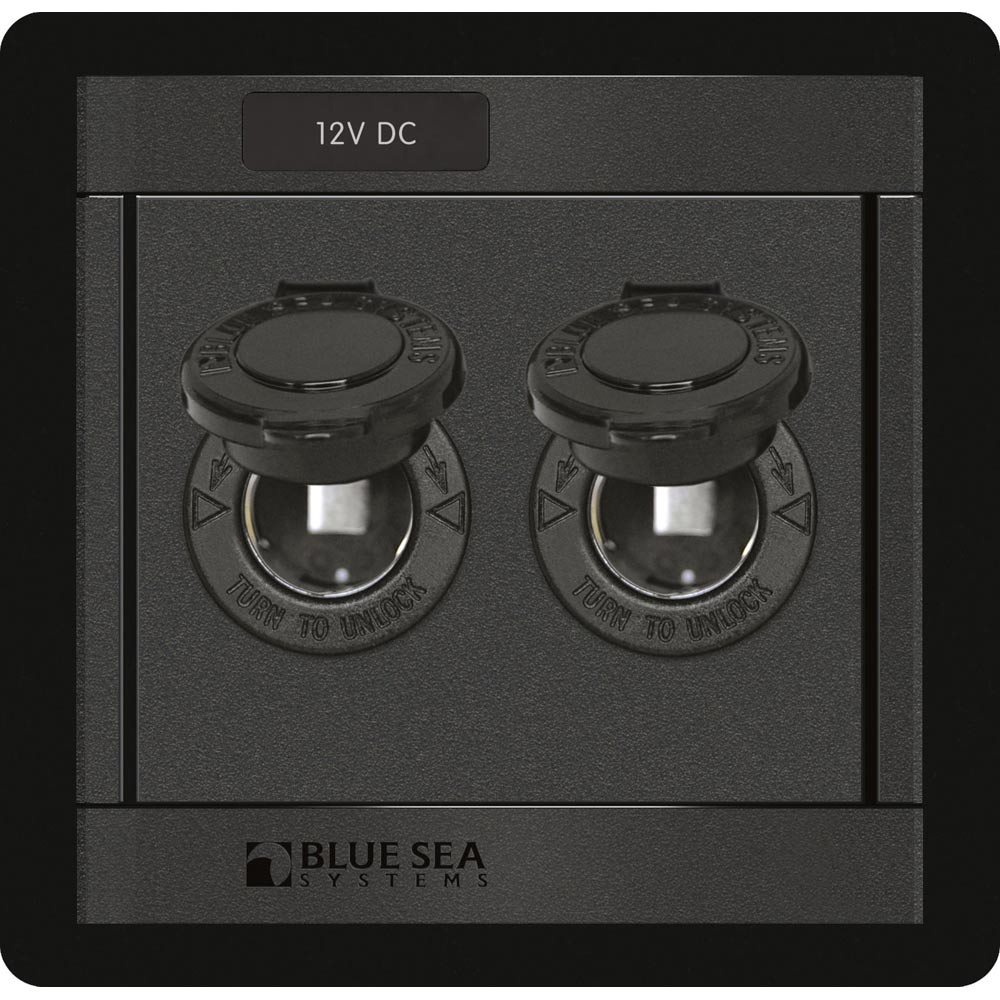 Blue Sea 1472 DC 12V Socket Panel [1472] - BuoyMart.com  Electrical Panels Blue Sea Systems