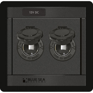 Blue Sea 1472 DC 12V Socket Panel [1472] - BuoyMart.com  Electrical Panels Blue Sea Systems