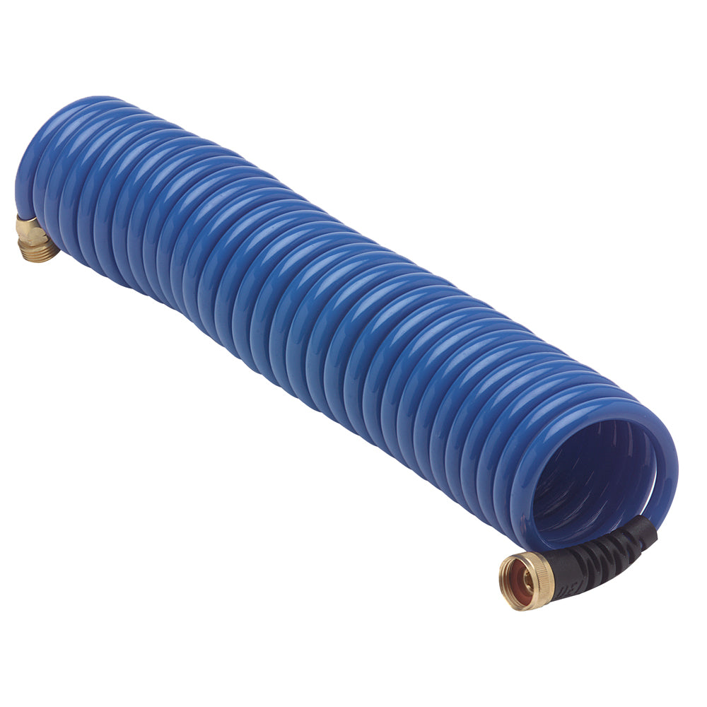HoseCoil Blue Hose w/Flex Relief - 25' [HS2500HP] - BuoyMart.com  Cleaning HoseCoil