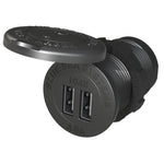 Blue Sea 1045 12/24V Dual USB Charger - 1-1/8" Socket Mount [1045] - BuoyMart.com  Accessories Blue Sea Systems