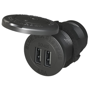 Blue Sea 1045 12/24V Dual USB Charger - 1-1/8" Socket Mount [1045] - BuoyMart.com  Accessories Blue Sea Systems