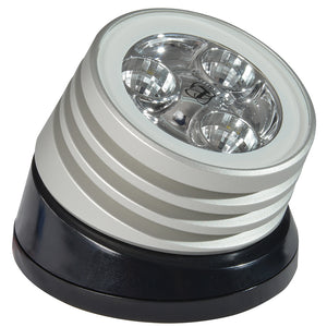 Lumitec Zephyr LED Spreader/Deck Light -Brushed, Black Base - White Non-Dimming [101326] - BuoyMart.com  Flood/Spreader Lights Lumitec