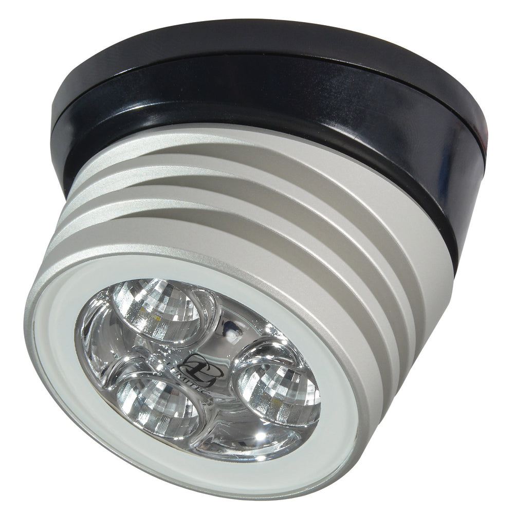 Lumitec Zephyr LED Spreader/Deck Light -Brushed, Black Base - White Non-Dimming [101326] - BuoyMart.com  Flood/Spreader Lights Lumitec