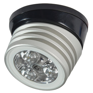 Lumitec Zephyr LED Spreader/Deck Light -Brushed, Black Base - White Non-Dimming [101326] - BuoyMart.com  Flood/Spreader Lights Lumitec