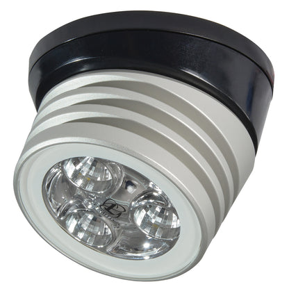 Lumitec Zephyr LED Spreader/Deck Light -Brushed, Black Base - White Non-Dimming [101326] - BuoyMart.com  Flood/Spreader Lights Lumitec